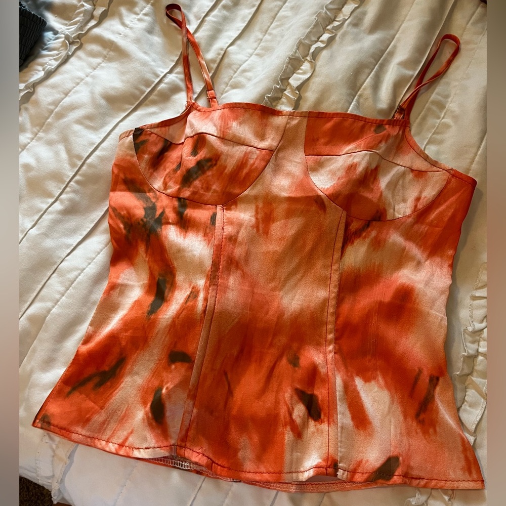 Orange corset top